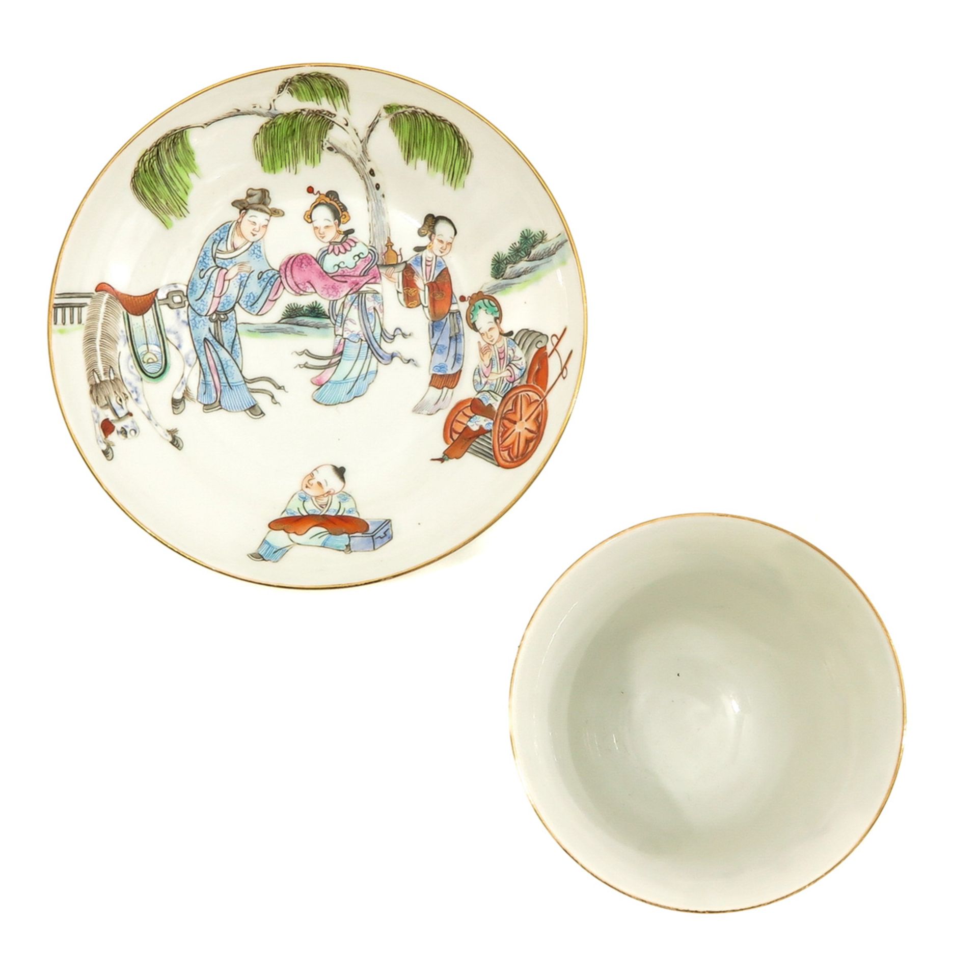 A Famille Rose Cup and Saucer - Image 5 of 10