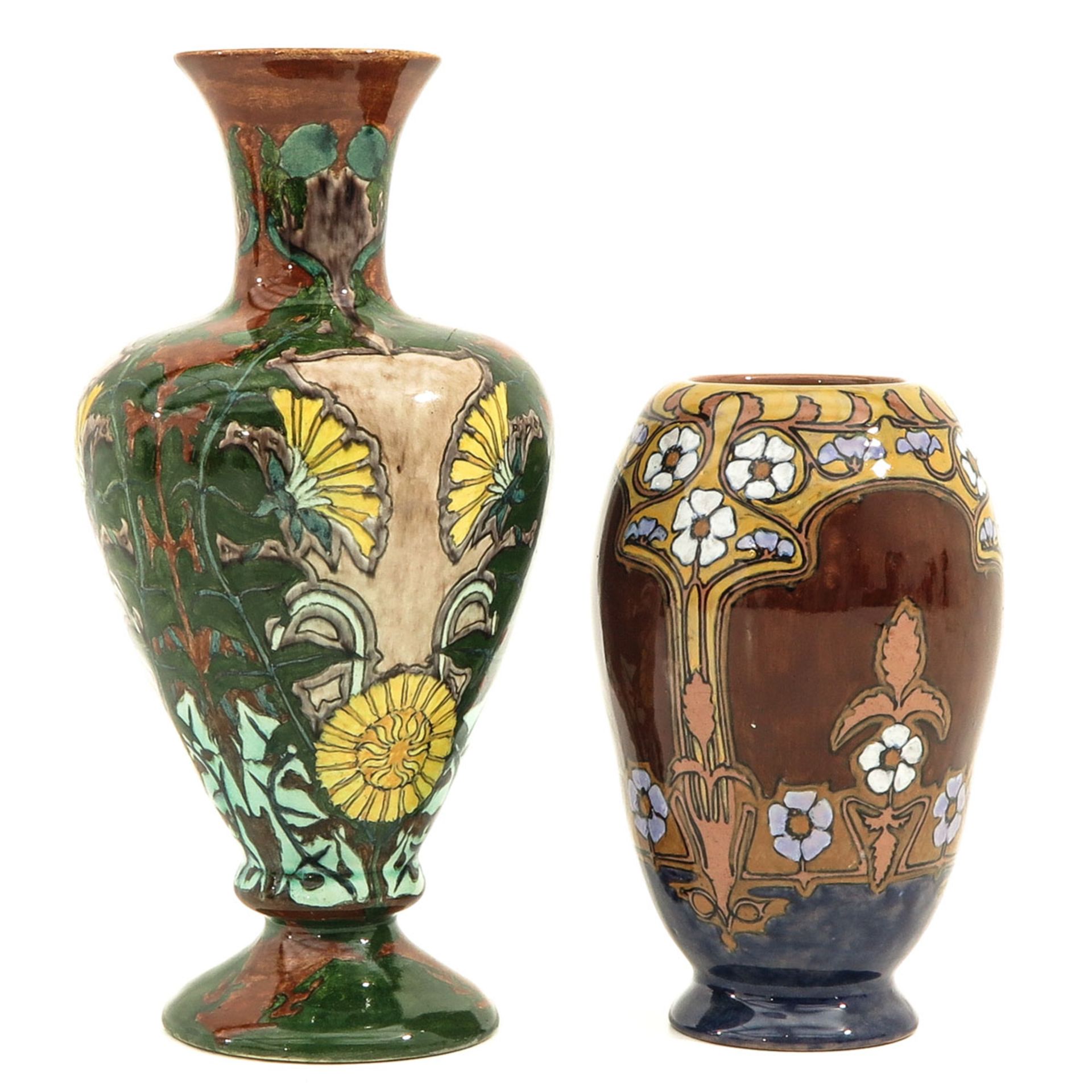 A Lot of 2 Pottery Vases - Bild 2 aus 10
