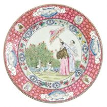 A Famille Rose Plate