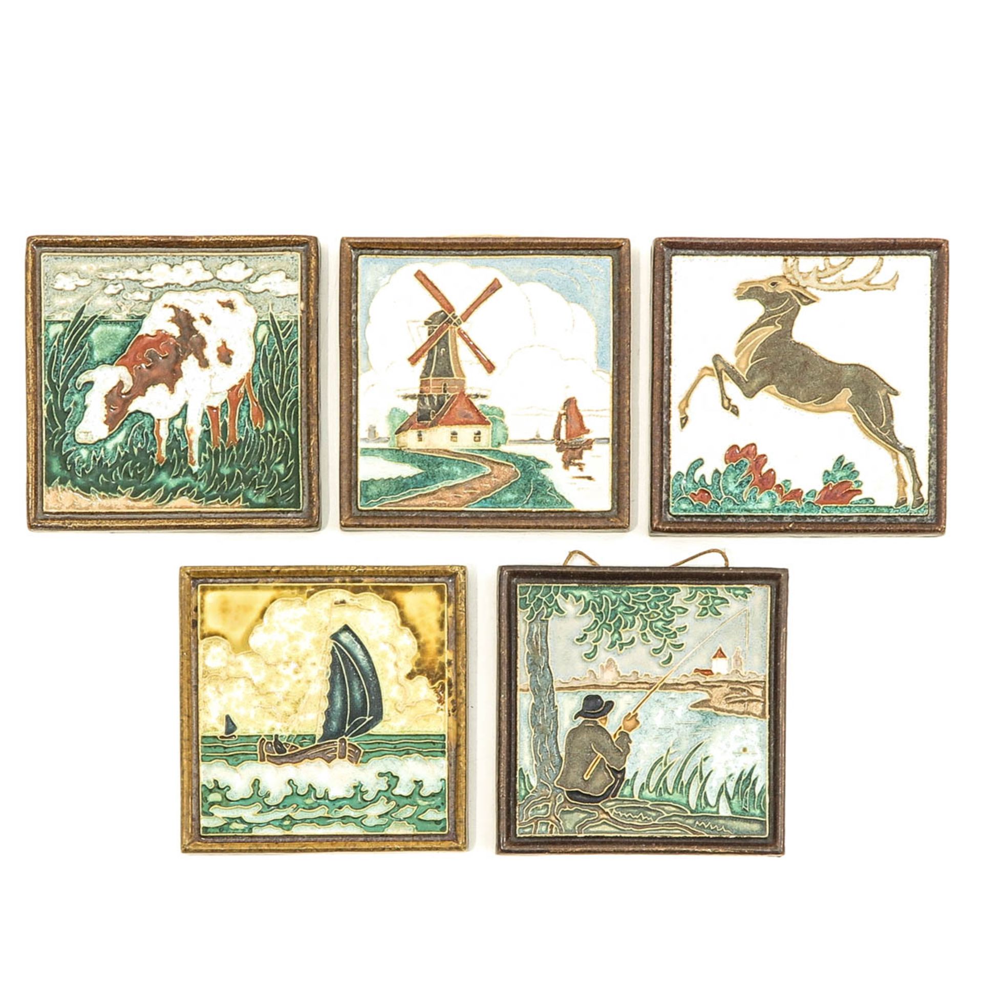 A Lot of 14 De Porceleyne Fles Tiles - Image 3 of 8