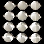 A Series of 12 Silver Georg Jensen Plates