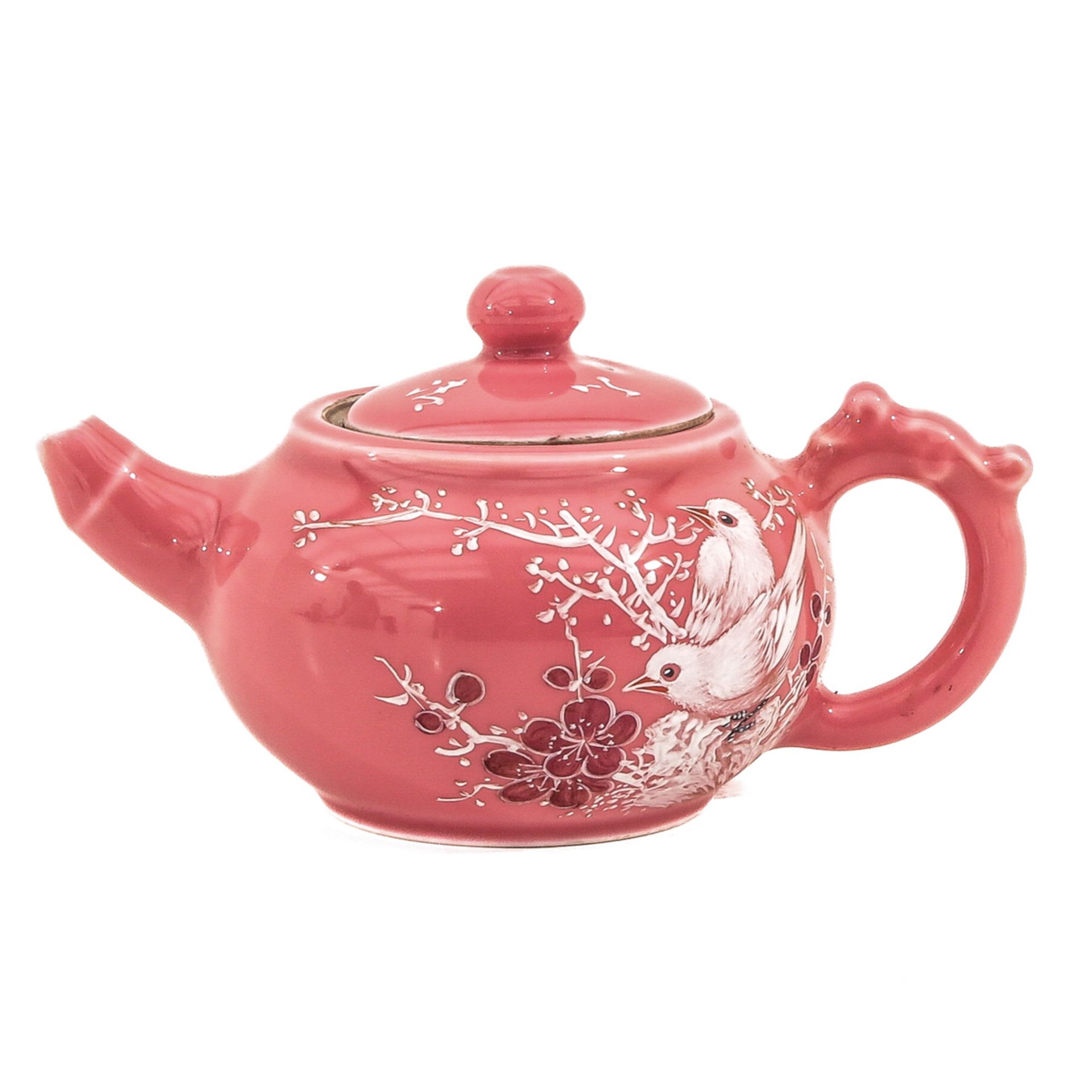 A Pink Glaze Teapot