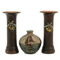 A Lot of 3 Distel Vases