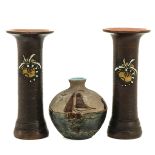A Lot of 3 Distel Vases