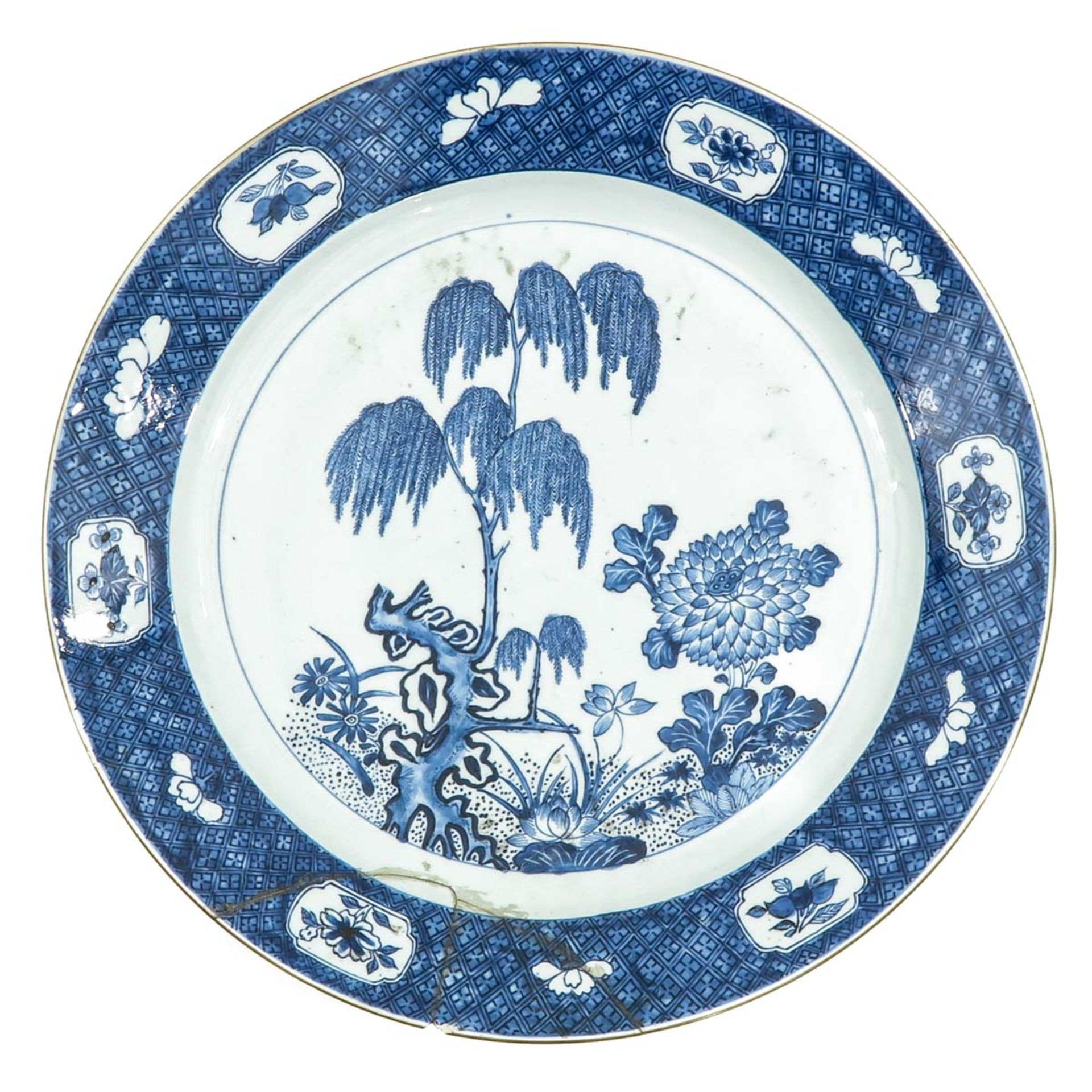 A Lot of 2 Blue and White Plates - Image 5 of 10