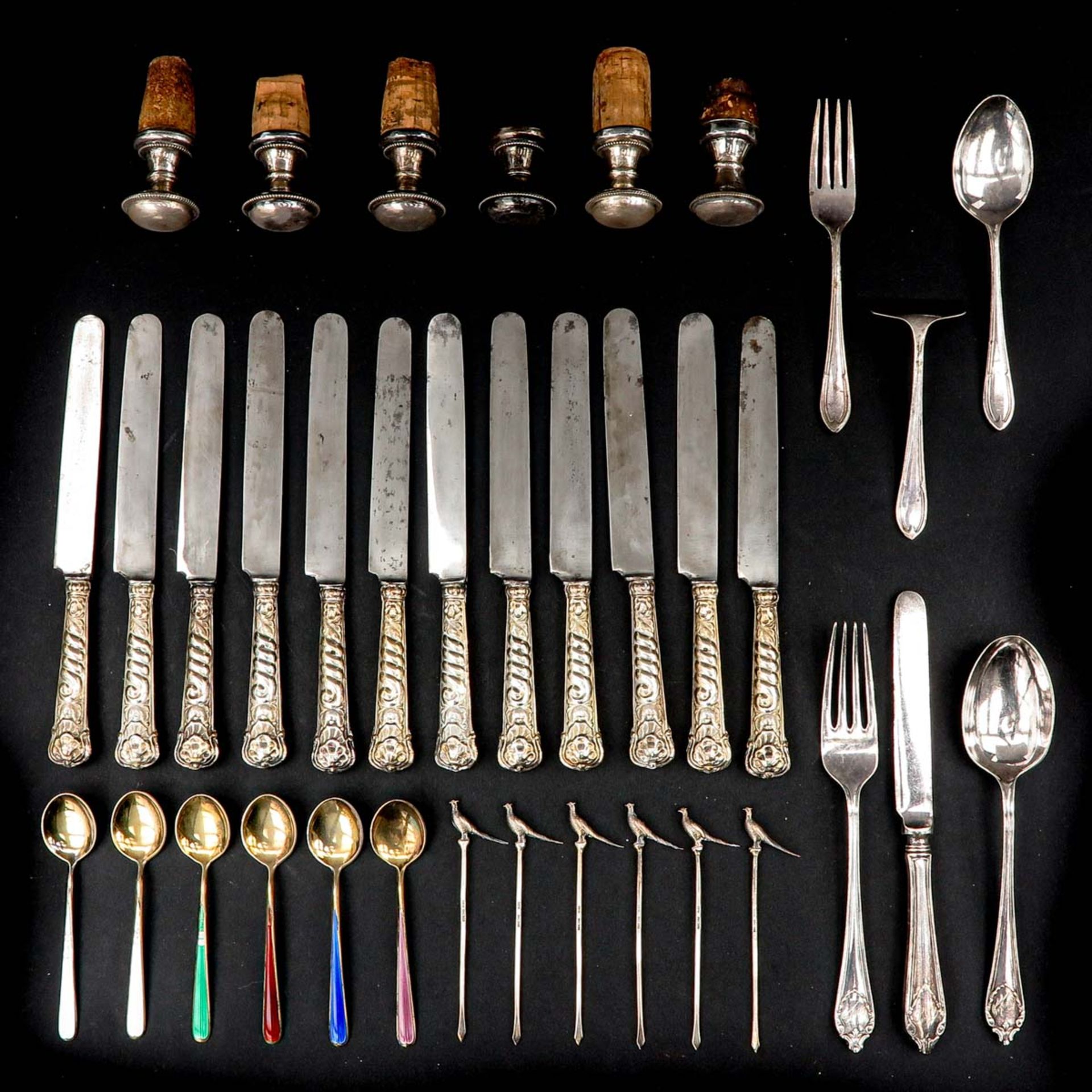 A Collection of Cassettes with Cutlery