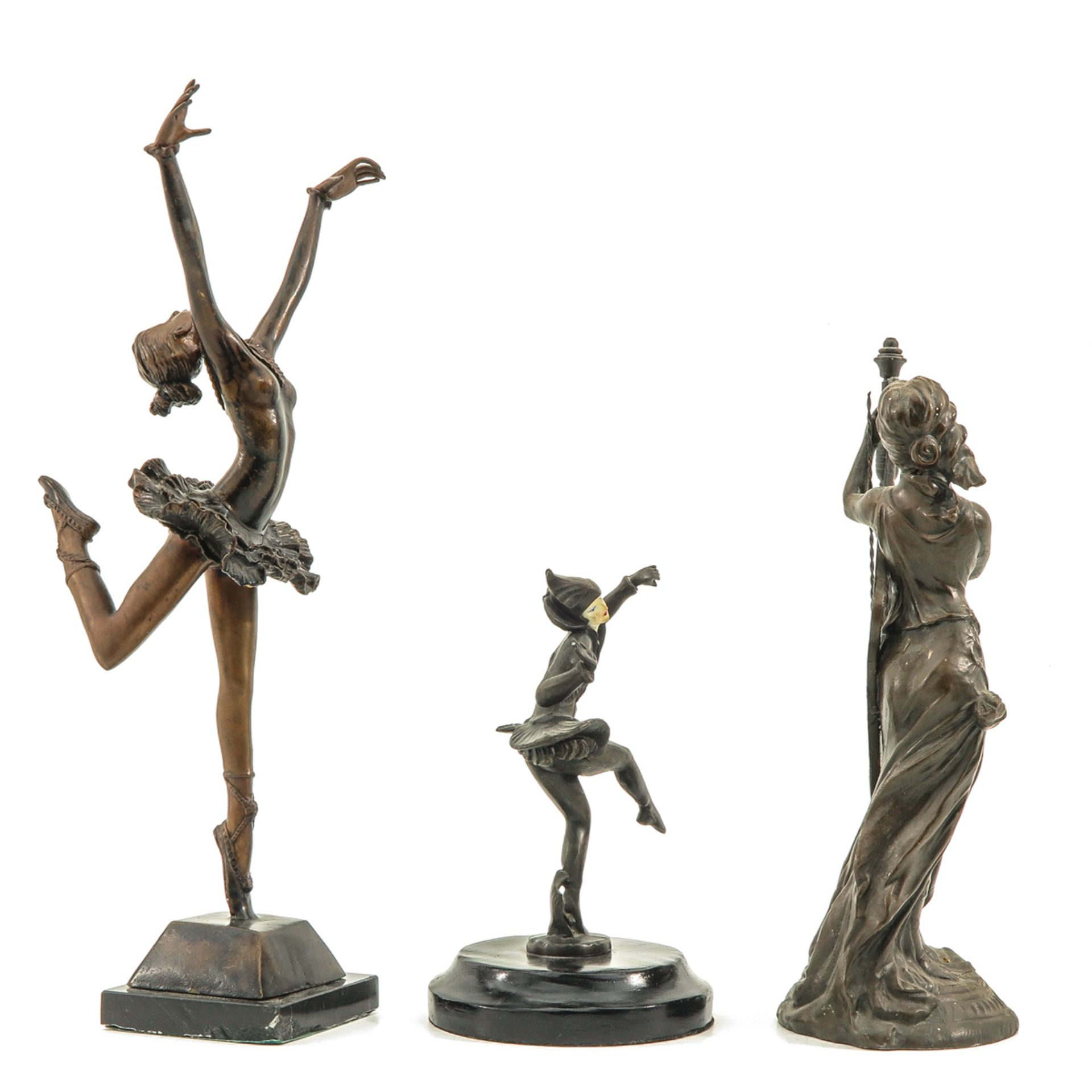 A Lot of 3 Bronze Sculptures - Image 4 of 10