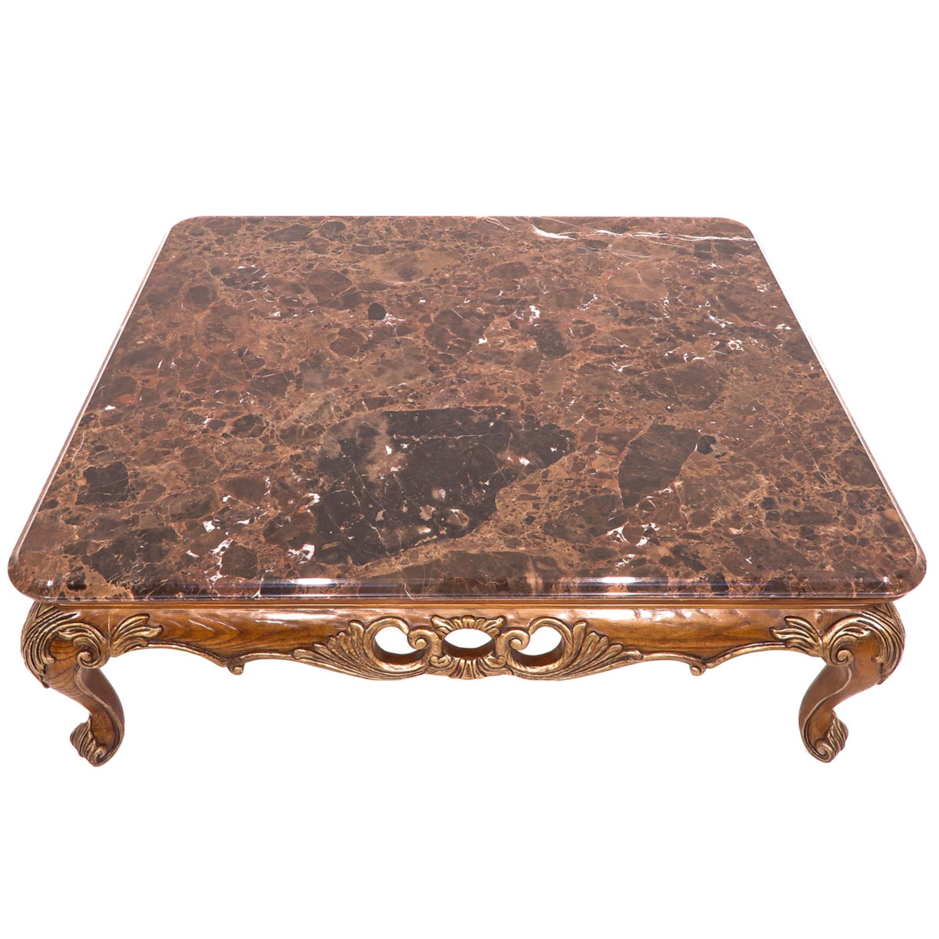 A Marble Top Coffee table - Image 4 of 8
