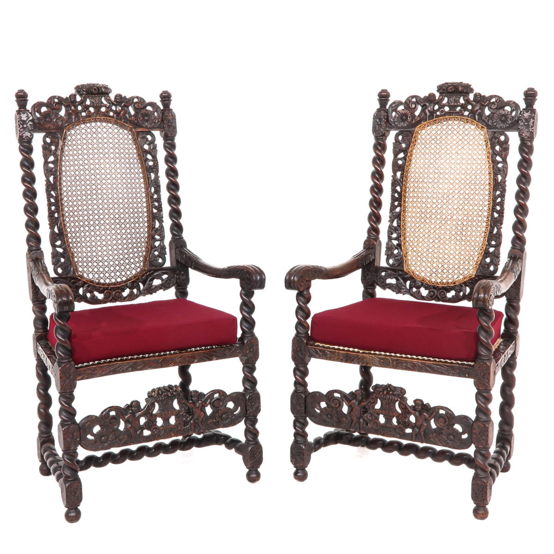 A Pair of William and Mary Chairs