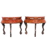 A Lot of 2 Demi Lune Console Tables