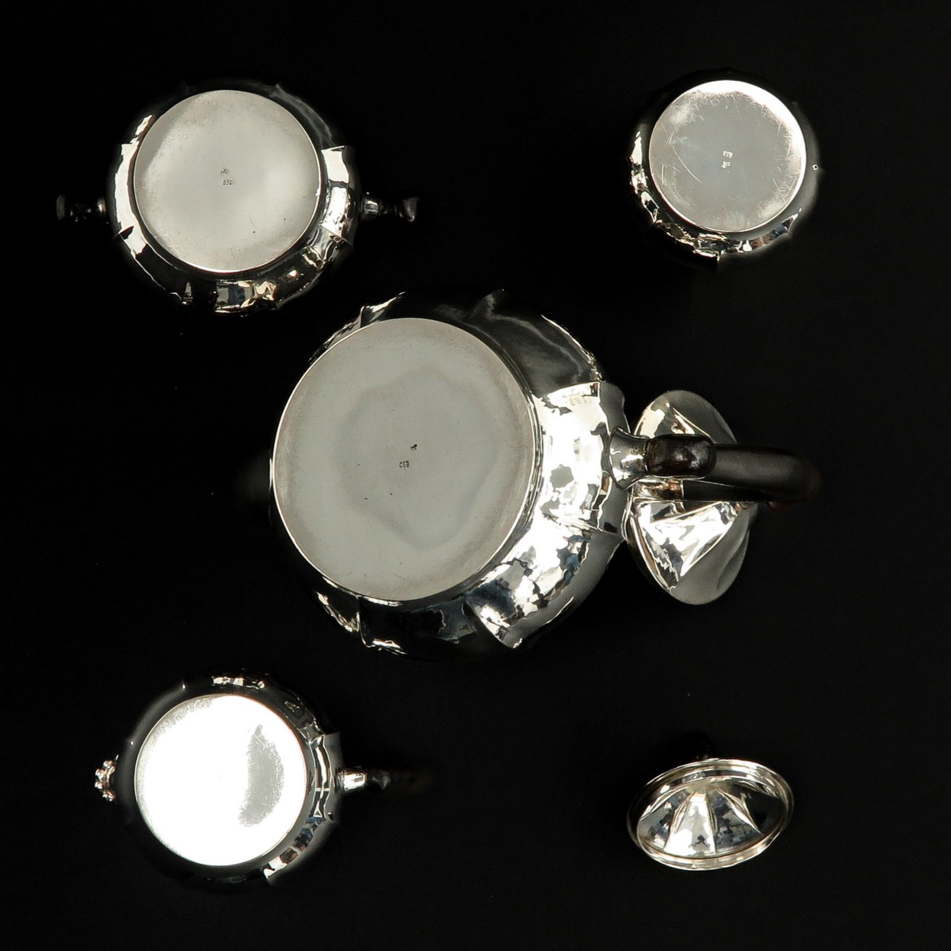 A Silver Tea Set - Image 6 of 10