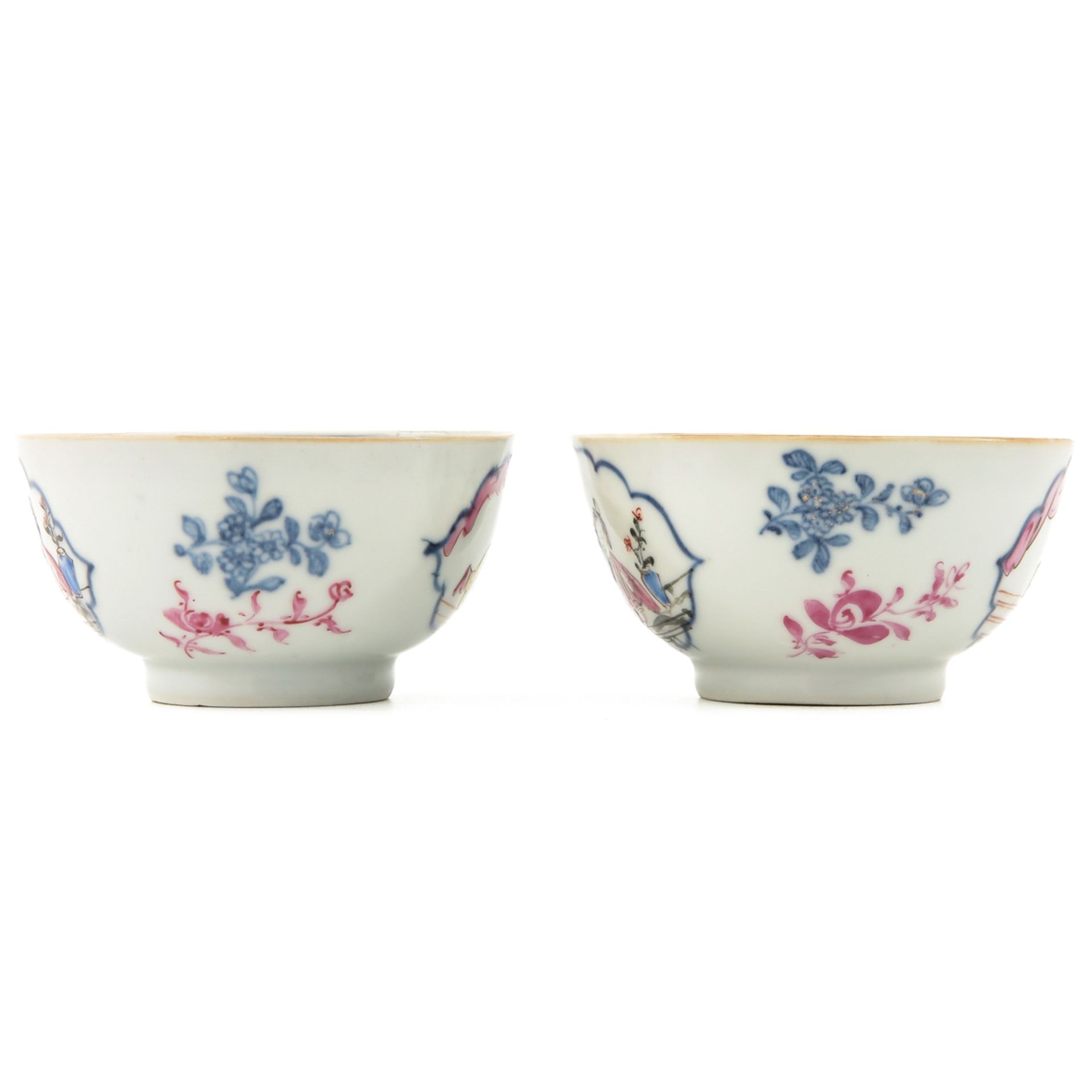 A Lot of 2 Famille Rose Cups and Saucers - Image 2 of 10