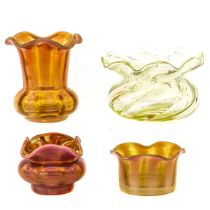 A Collection of 4 Loetz Vases