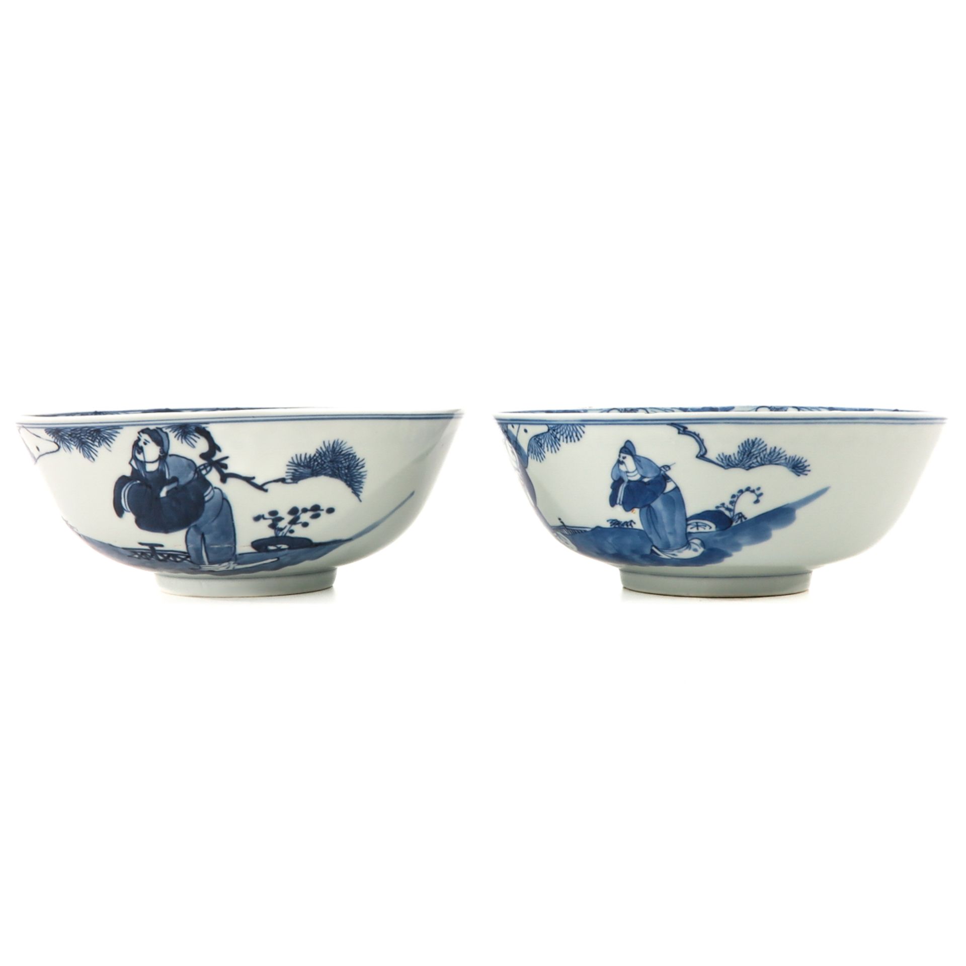A Lot of 2 Blue and White Bowls - Image 2 of 10