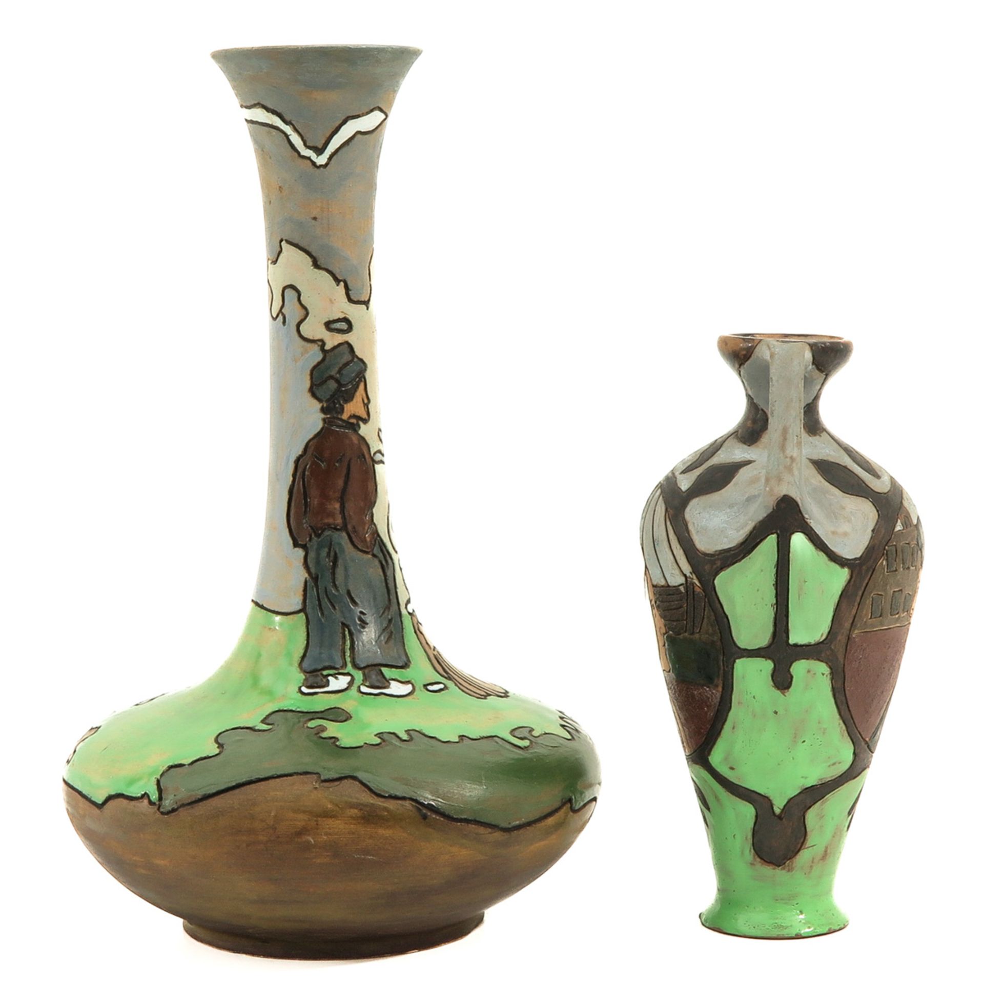 A Lot of 2 Distel Pottery Vases - Bild 4 aus 10