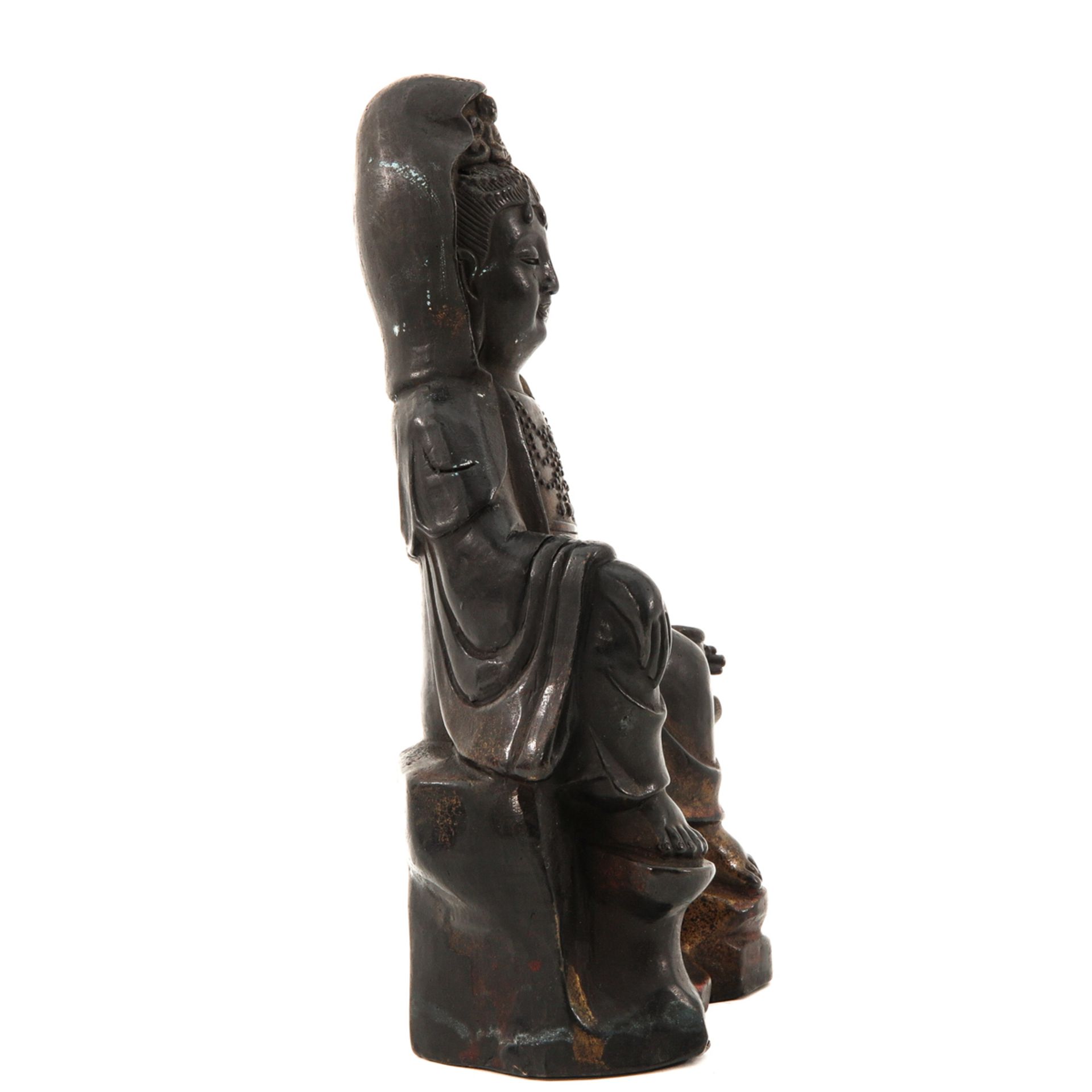 A Bronze Quanyin Sculpture - Image 4 of 9