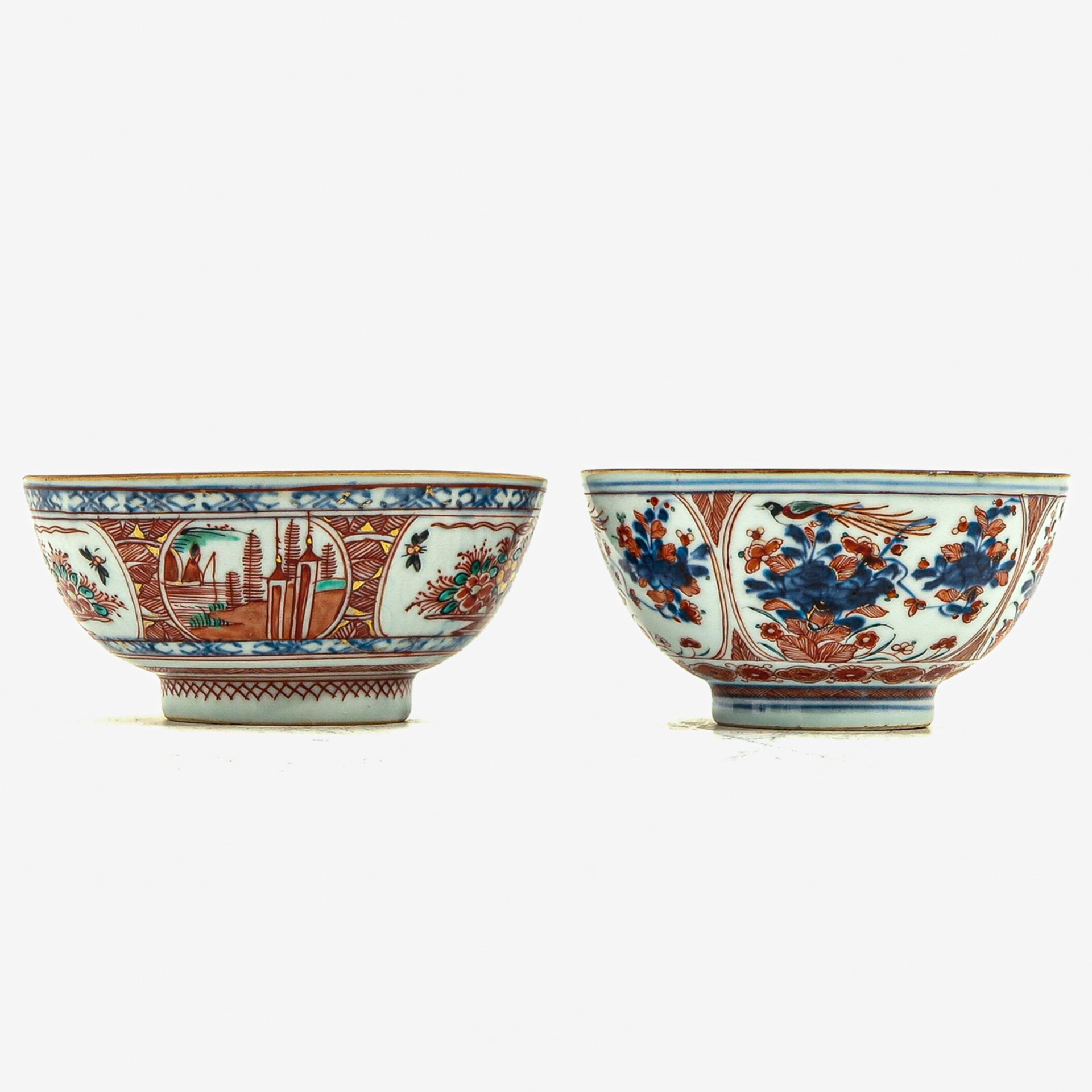 A Lot of 2 Polychrome Bowls - Image 2 of 6