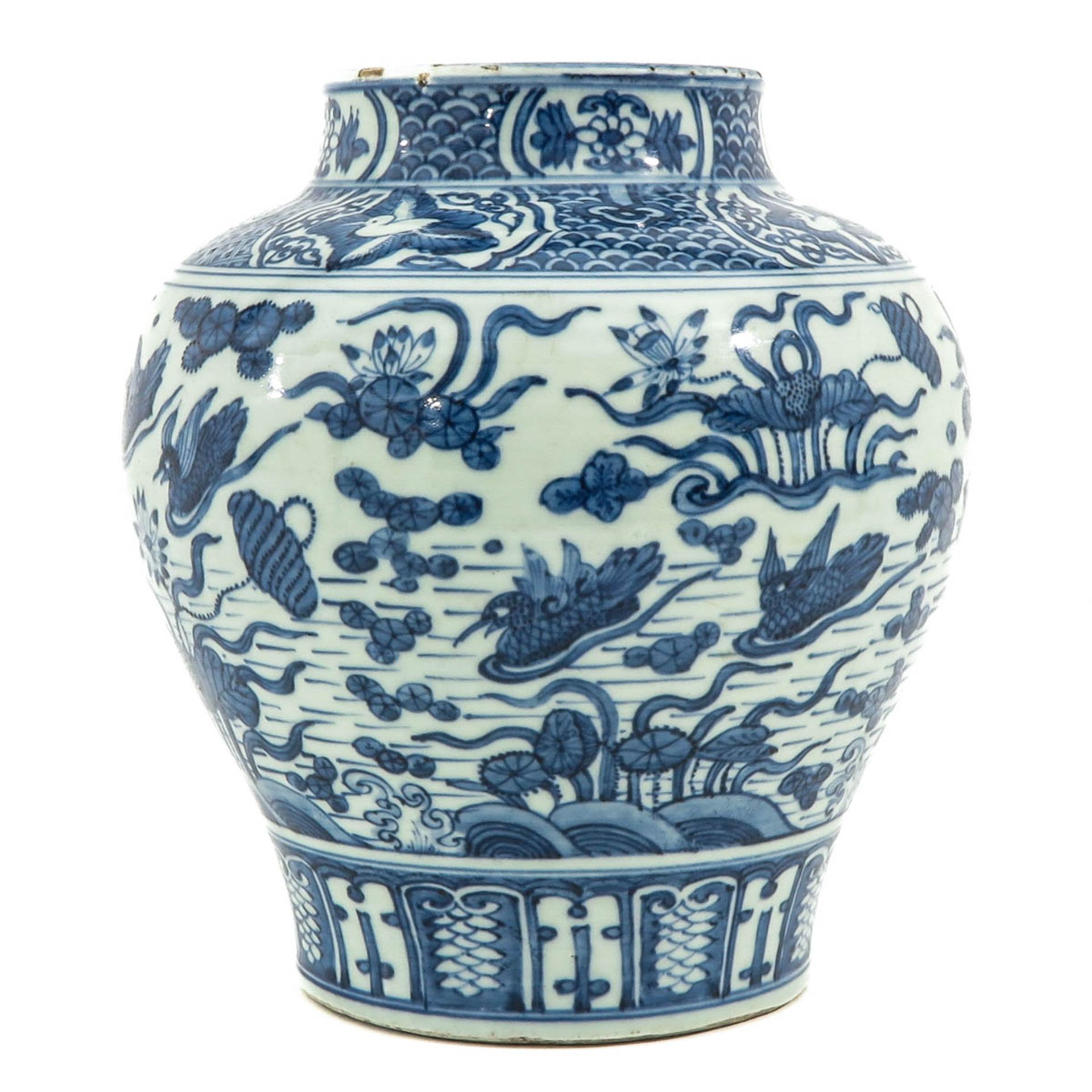A Blue and White Jar - Image 4 of 9
