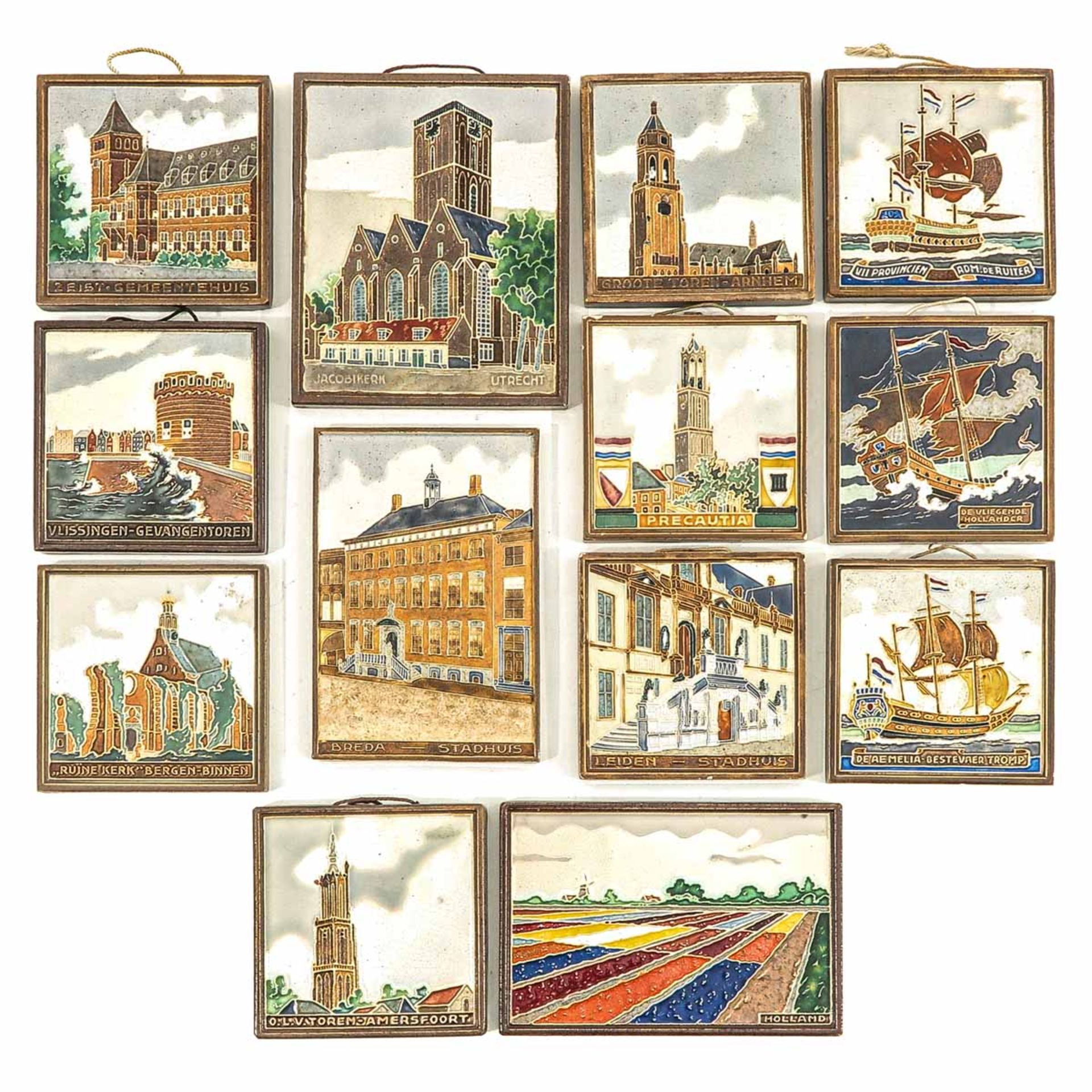 A Collection of 13 Westraven Utrecht Tiles