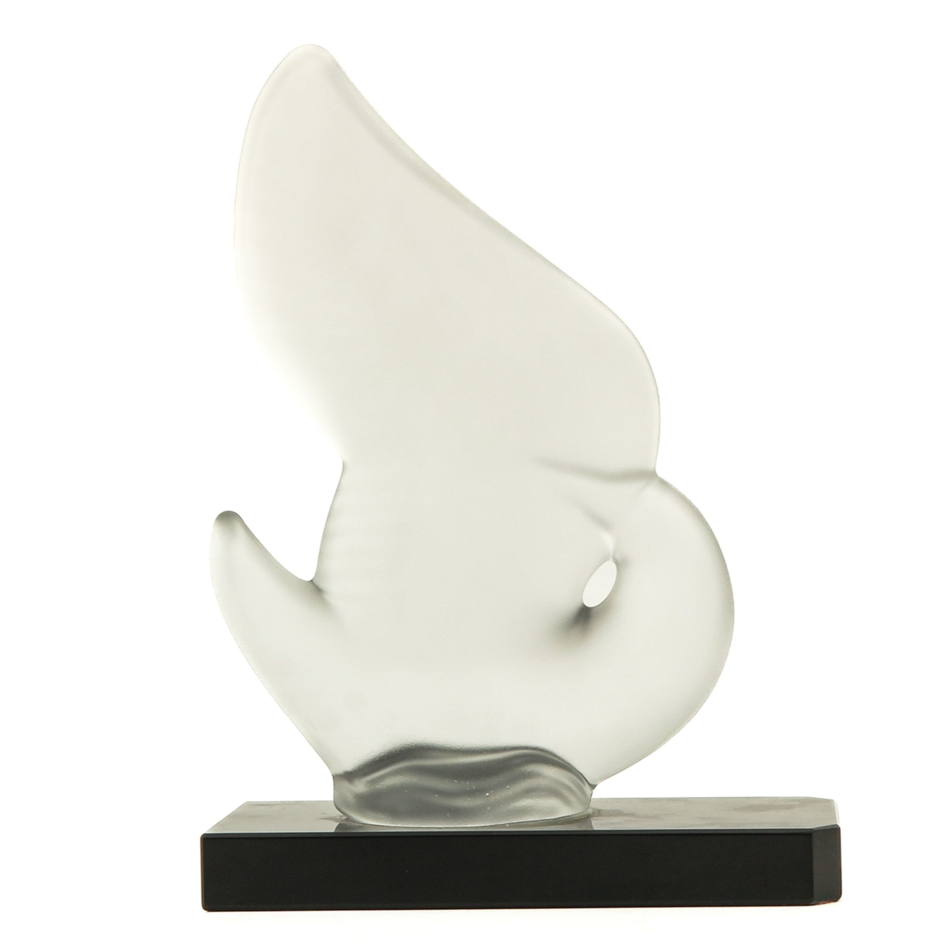 A Crystal Sculpture on Marble Base - Image 3 of 8