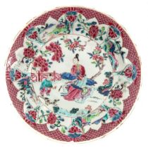 A Famille Rose Plate