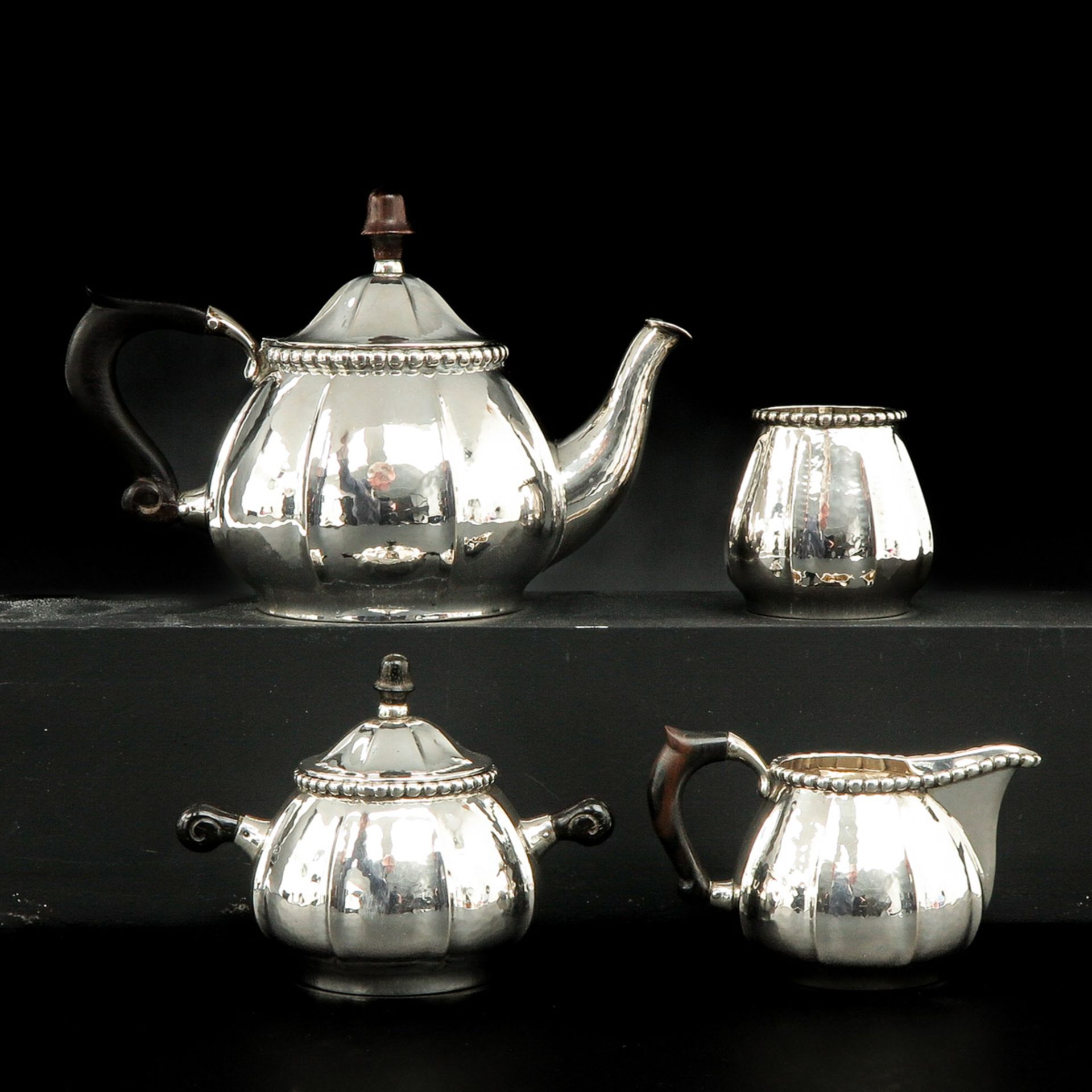 A Silver Tea Set - Bild 3 aus 10