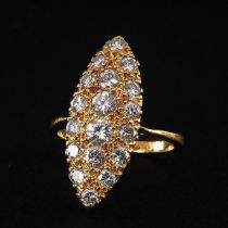 A Ladies 14KG Diamond Ring