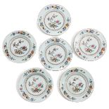 A Series of 6 Famille Rose Plates