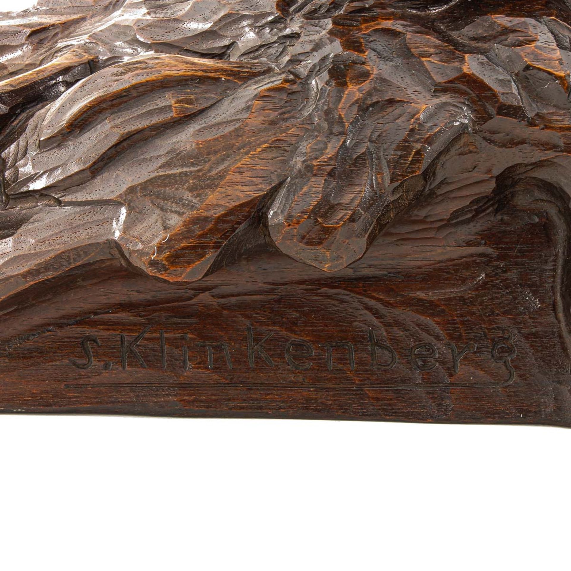 A Rare Wood Sculpture Signed S. Klinkenberg - Image 7 of 10