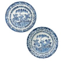 A Pair of Blue and White Plates