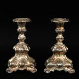 A Pair of Silver Candelsticks