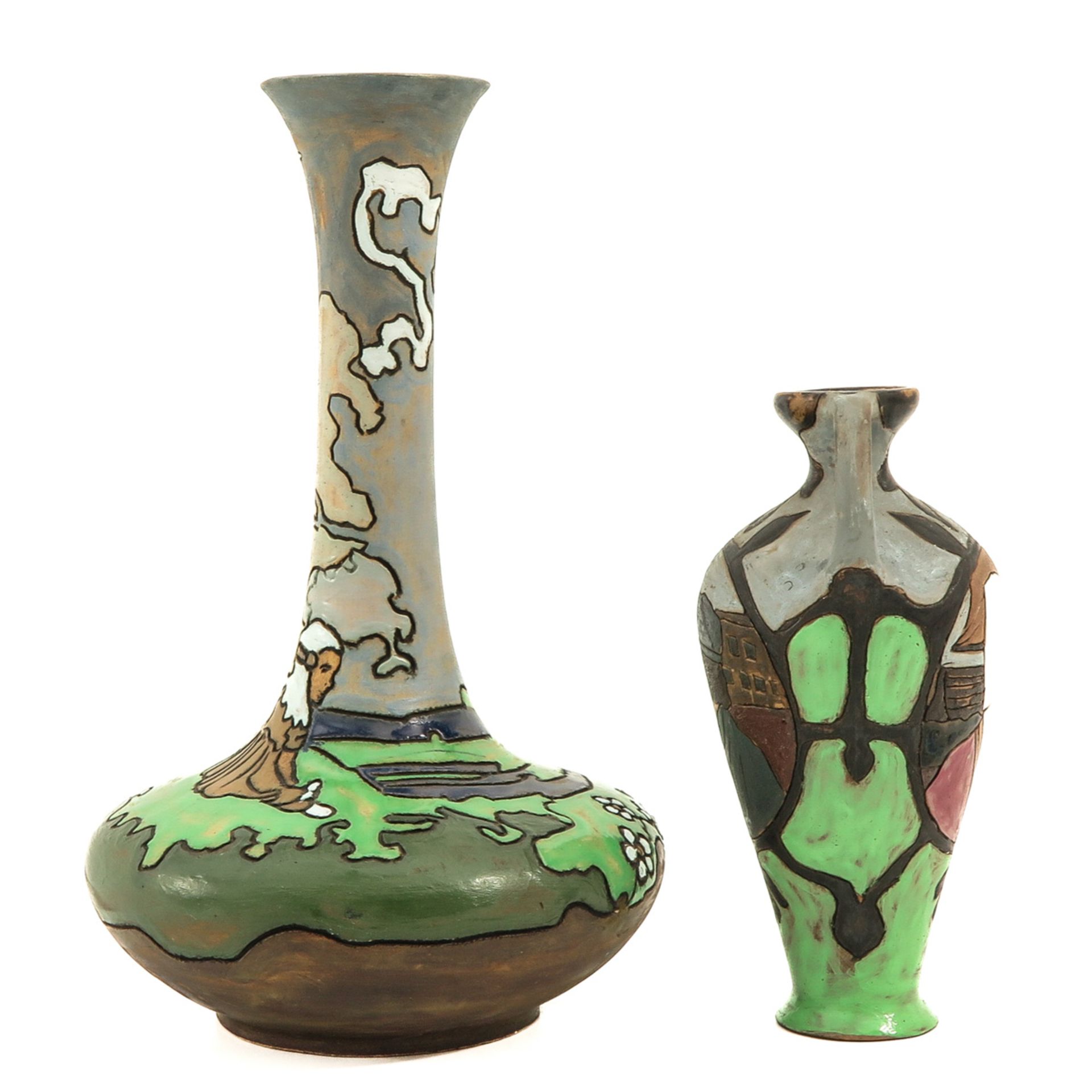 A Lot of 2 Distel Pottery Vases - Bild 2 aus 10