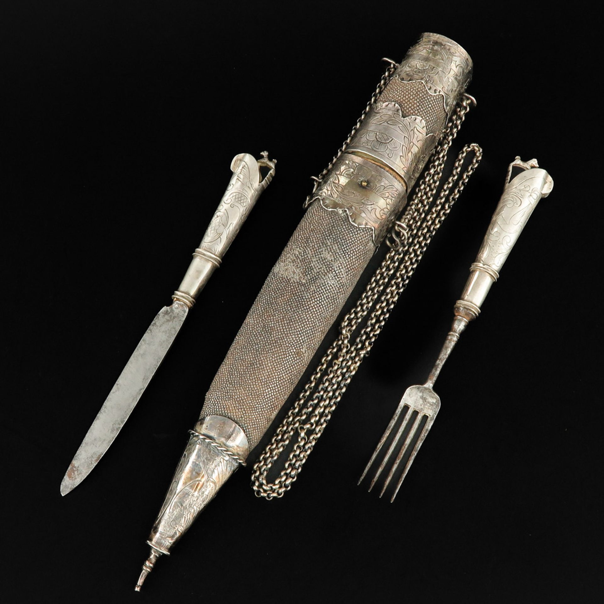 An 18th Century Travel Cutlery Set