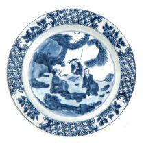 A Blue and White Plate