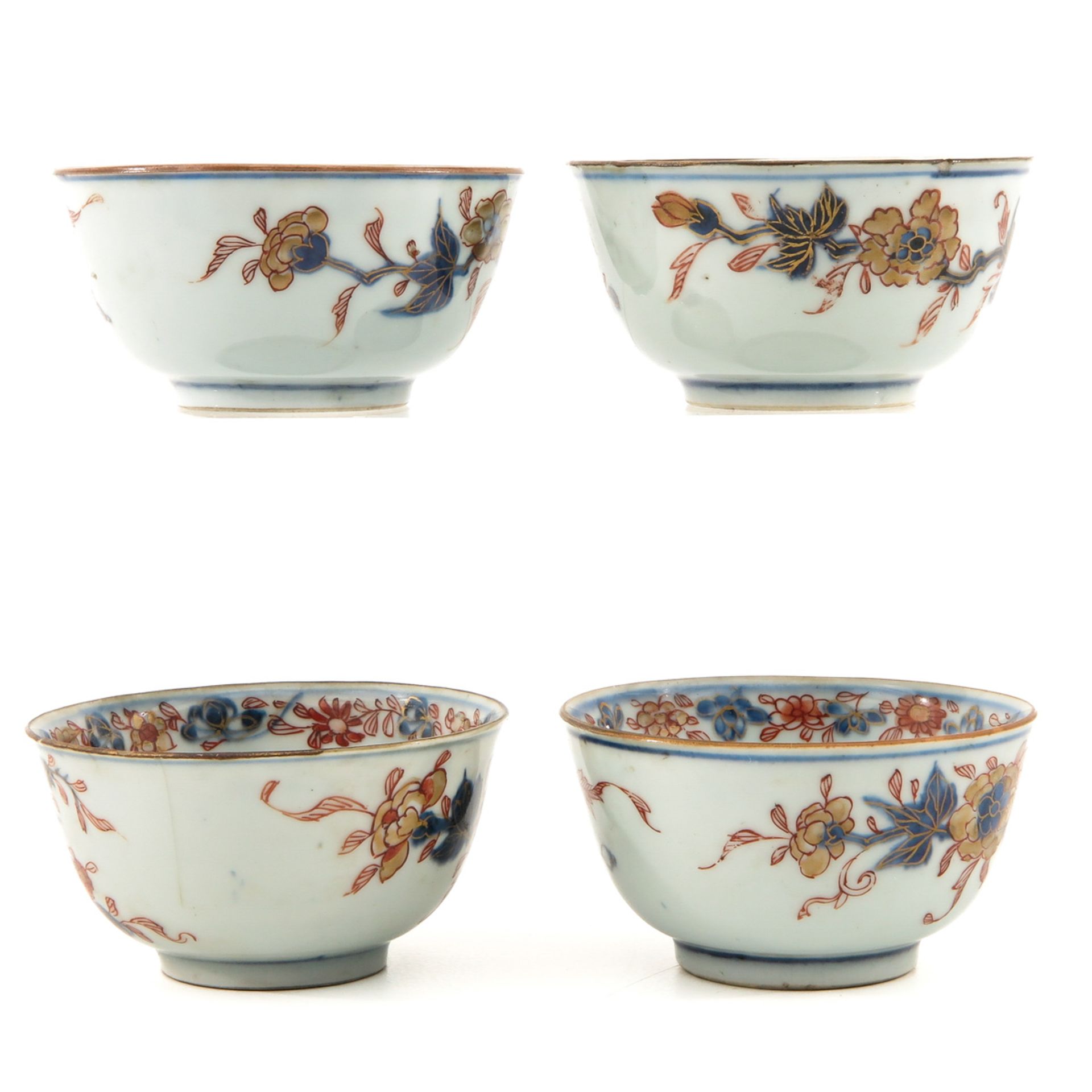 A Collection of 4 Cups and 4 Imari Saucers - Bild 2 aus 10