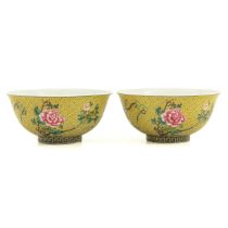 A Pair of Famille Rose Bowls