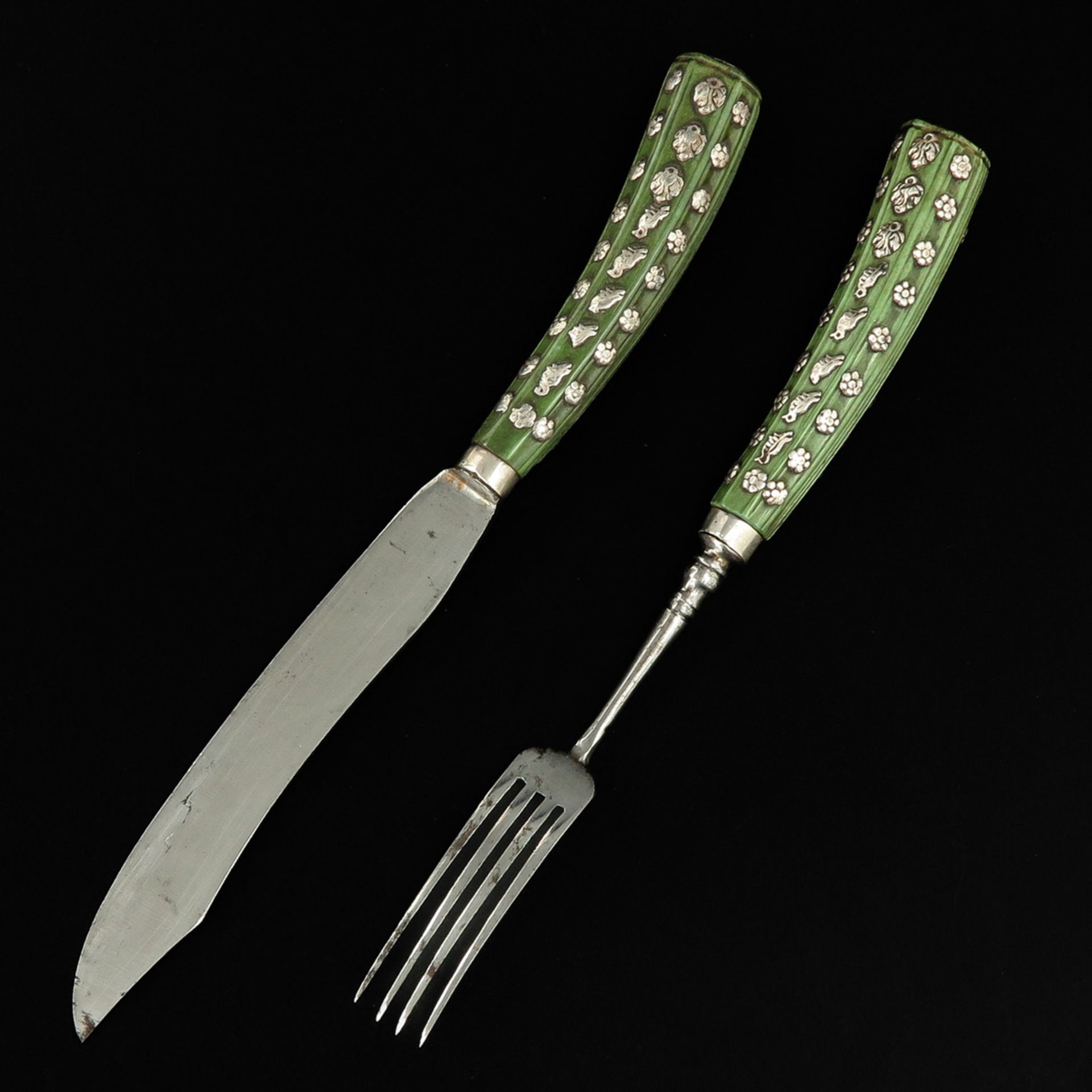 An 18th Century Travel Cutlery Set - Image 2 of 5