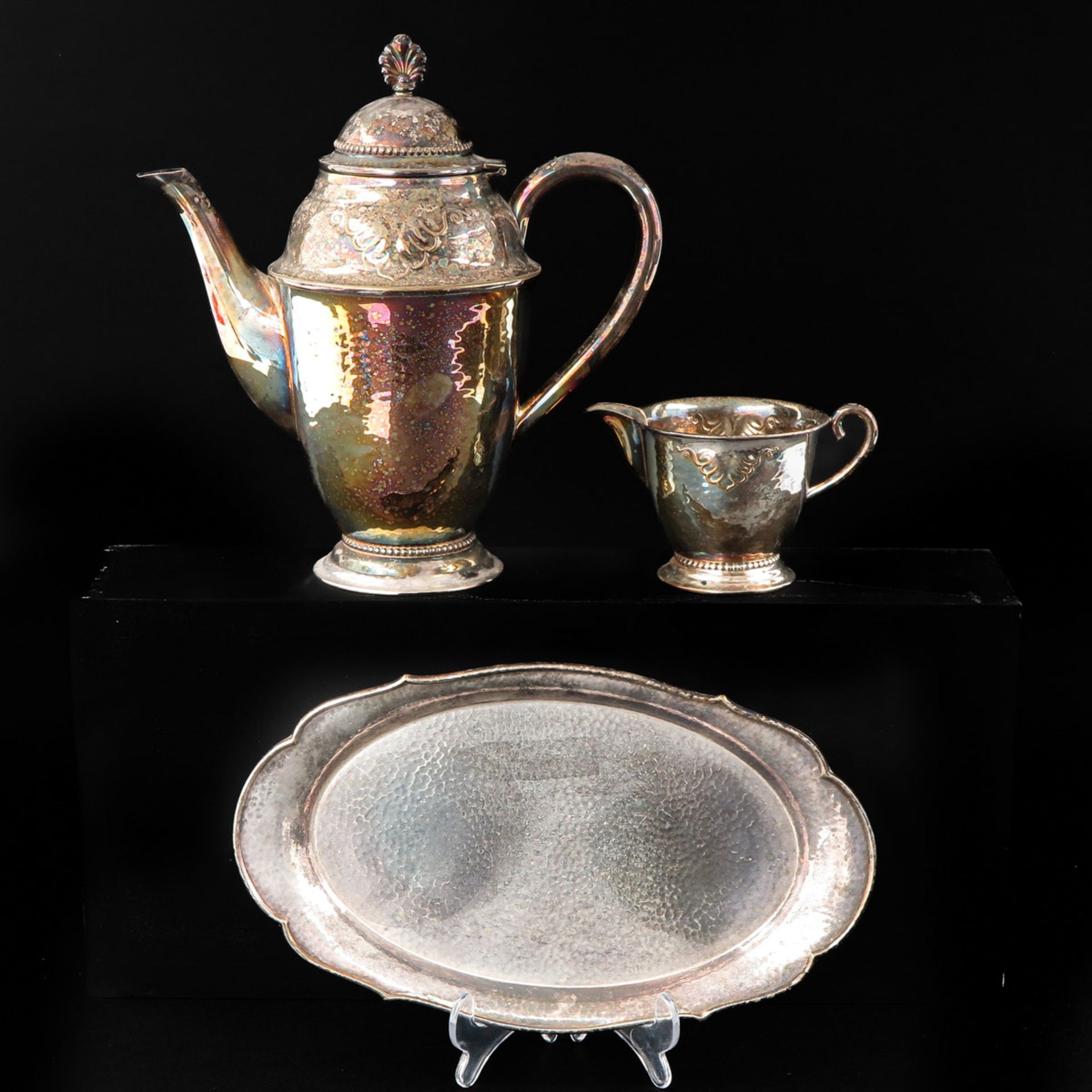 A Silver Plated Coffee Set