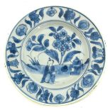 A Blue and White Plate