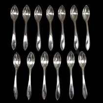 A Spoon Box with 13 Silver Spoons