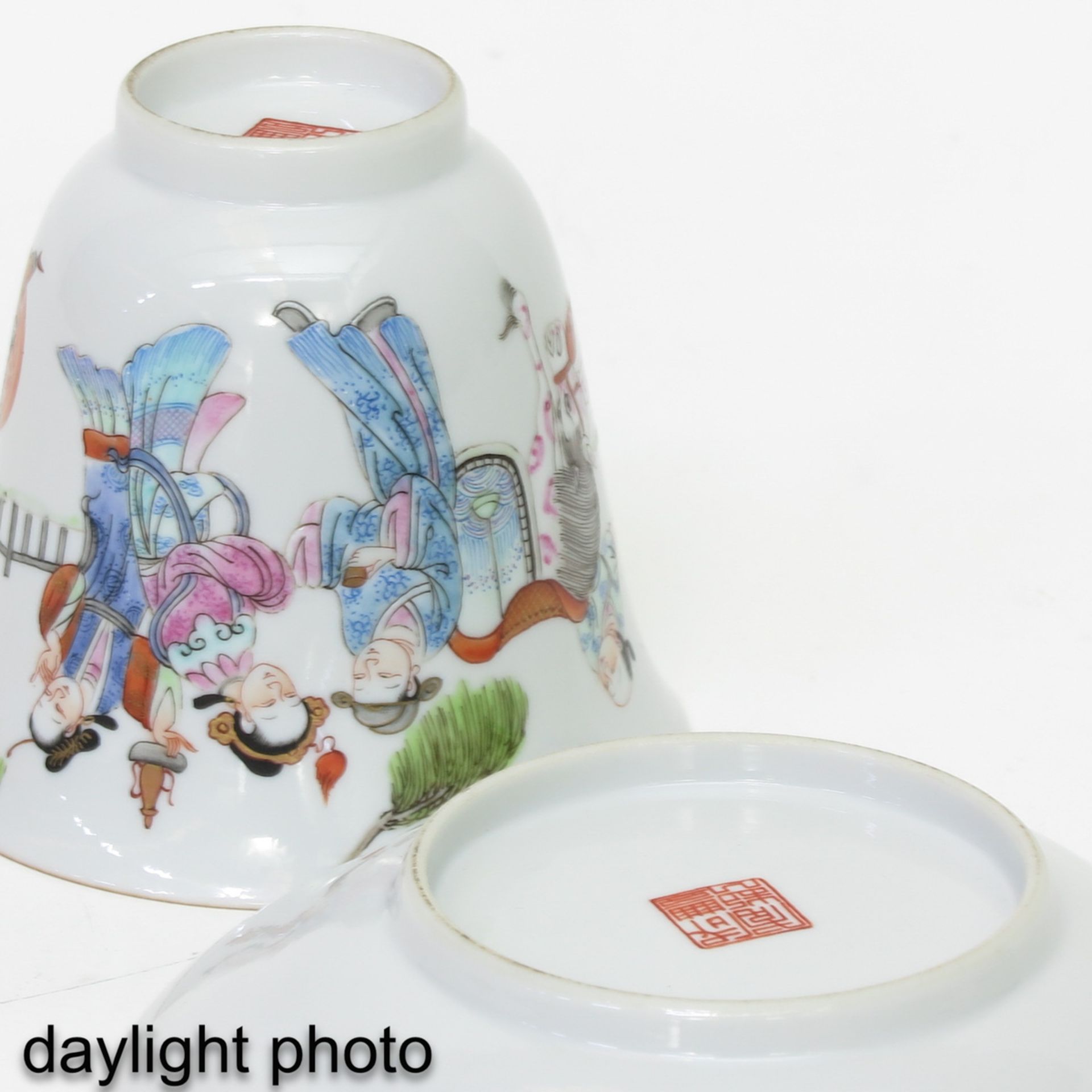 A Famille Rose Cup and Saucer - Image 8 of 10
