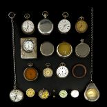 A Diverse Collection of Pocket Watch Items