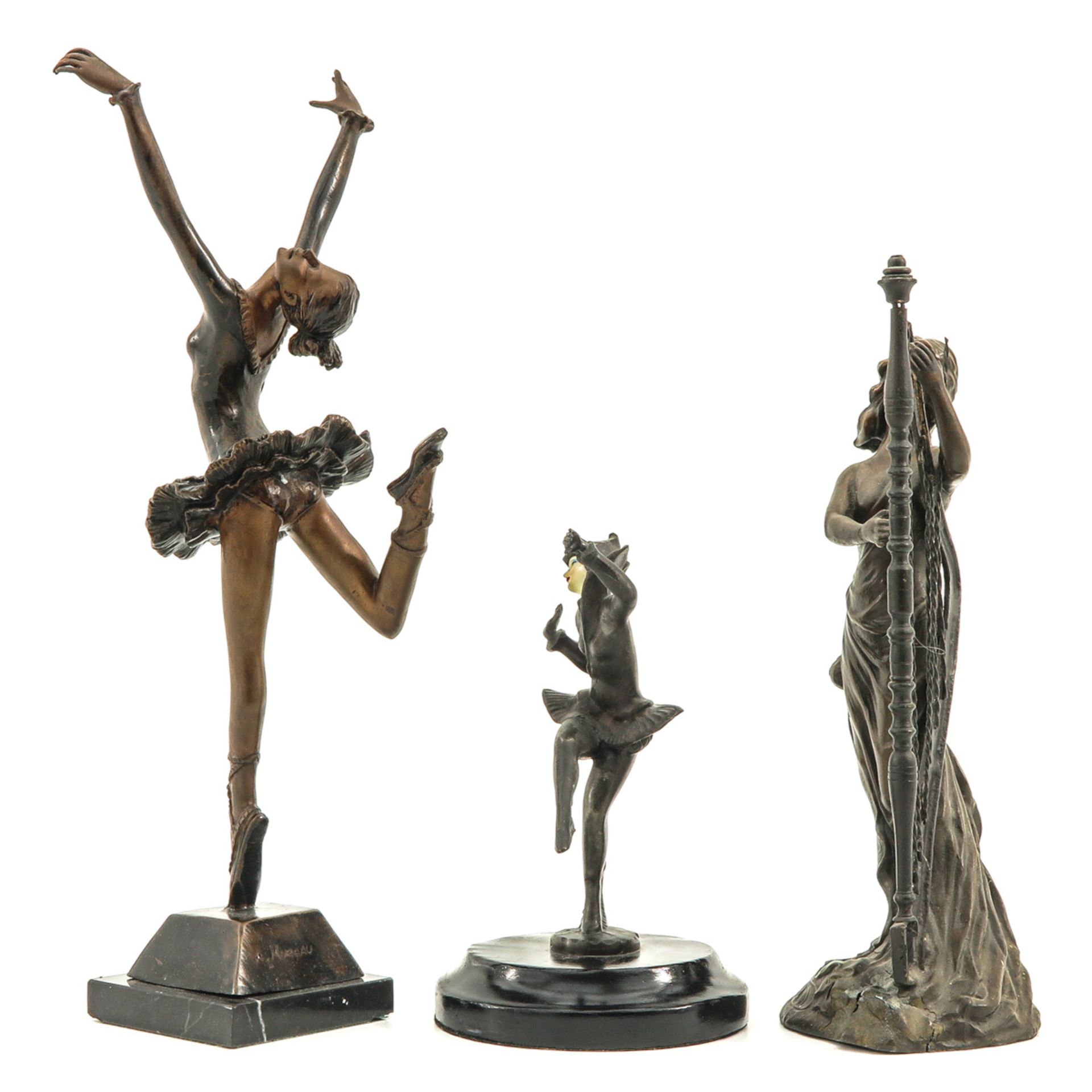 A Lot of 3 Bronze Sculptures - Image 2 of 10