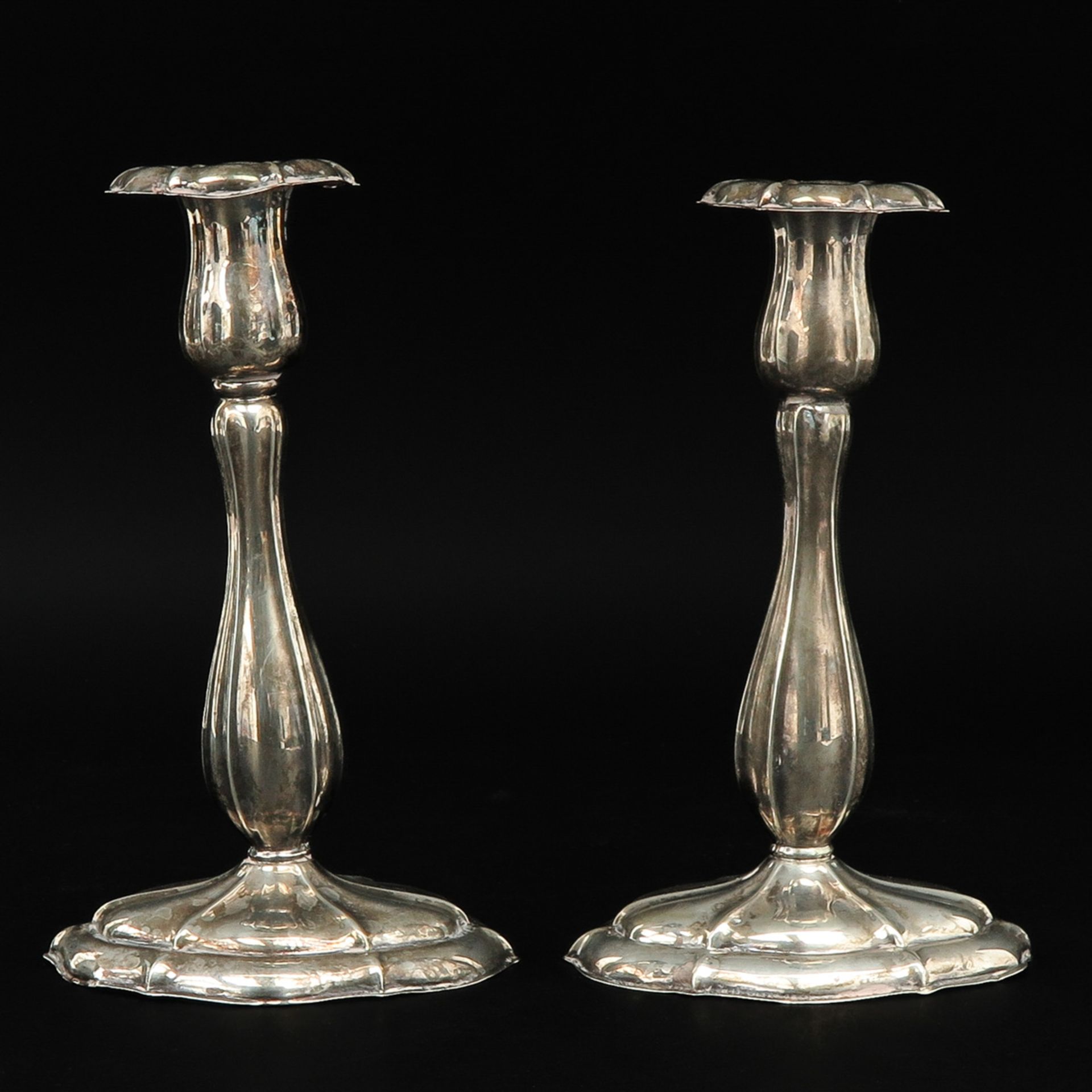 A Pair of Silver Candlesticks - Image 3 of 8