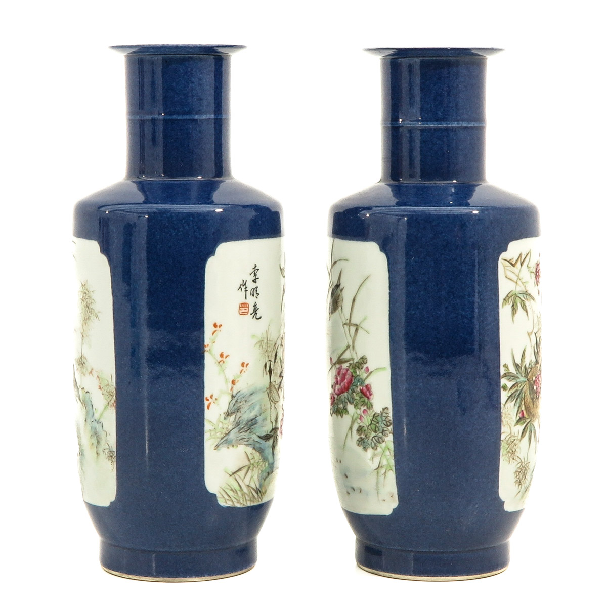 A Pair of Powder Blue Vases - Image 2 of 9