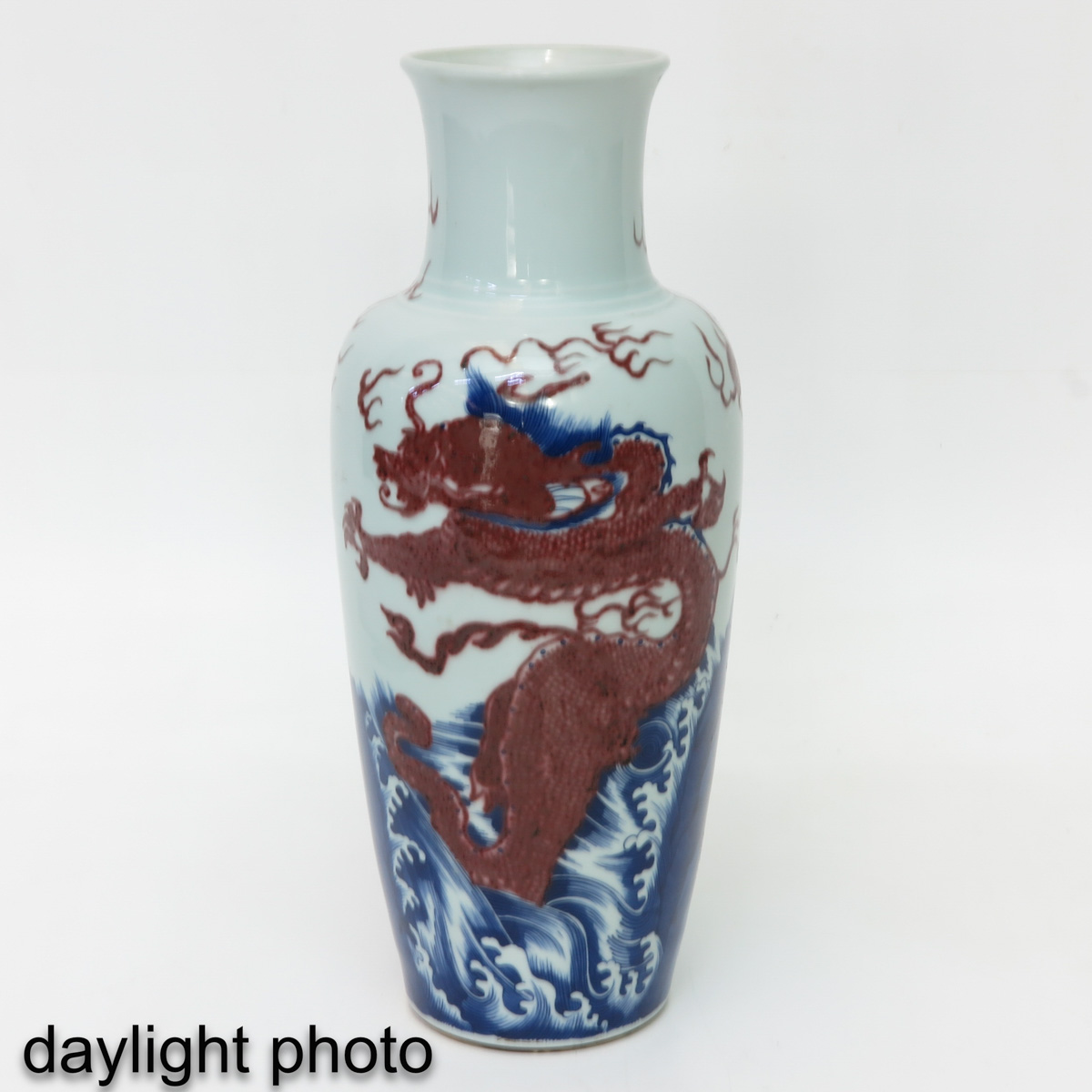 An Iron Red and Blue Vase - Image 7 of 10