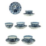 A Series of 6 Cups and Saucers