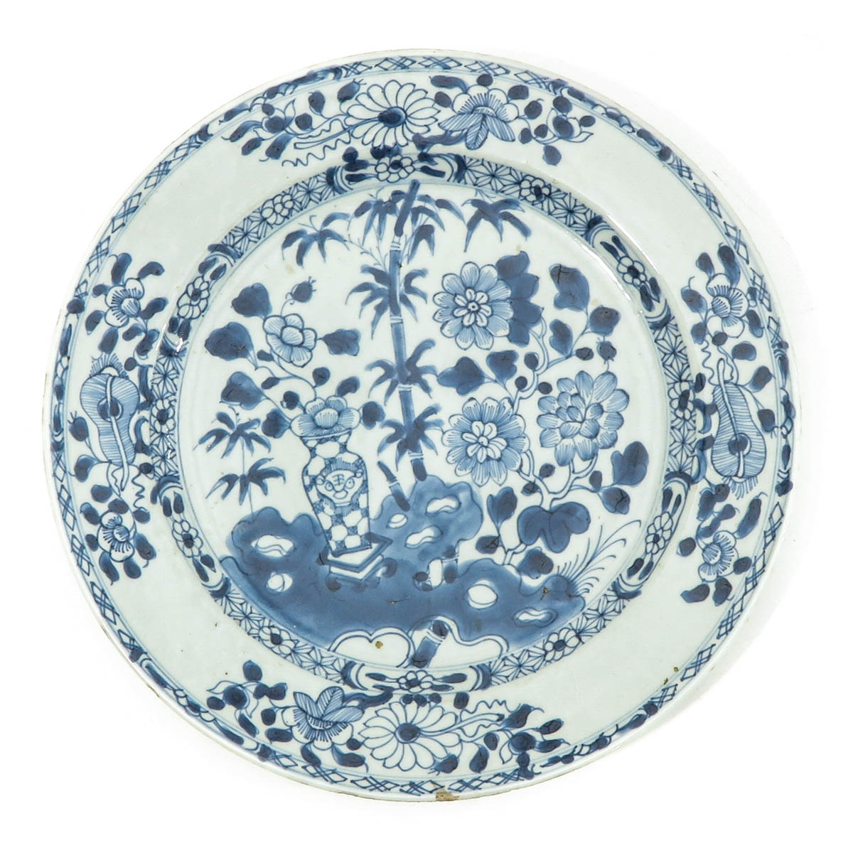 A Lot of 2 Blue and White Plates - Bild 3 aus 10