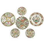 A Collection of 6 Cantonese Plates