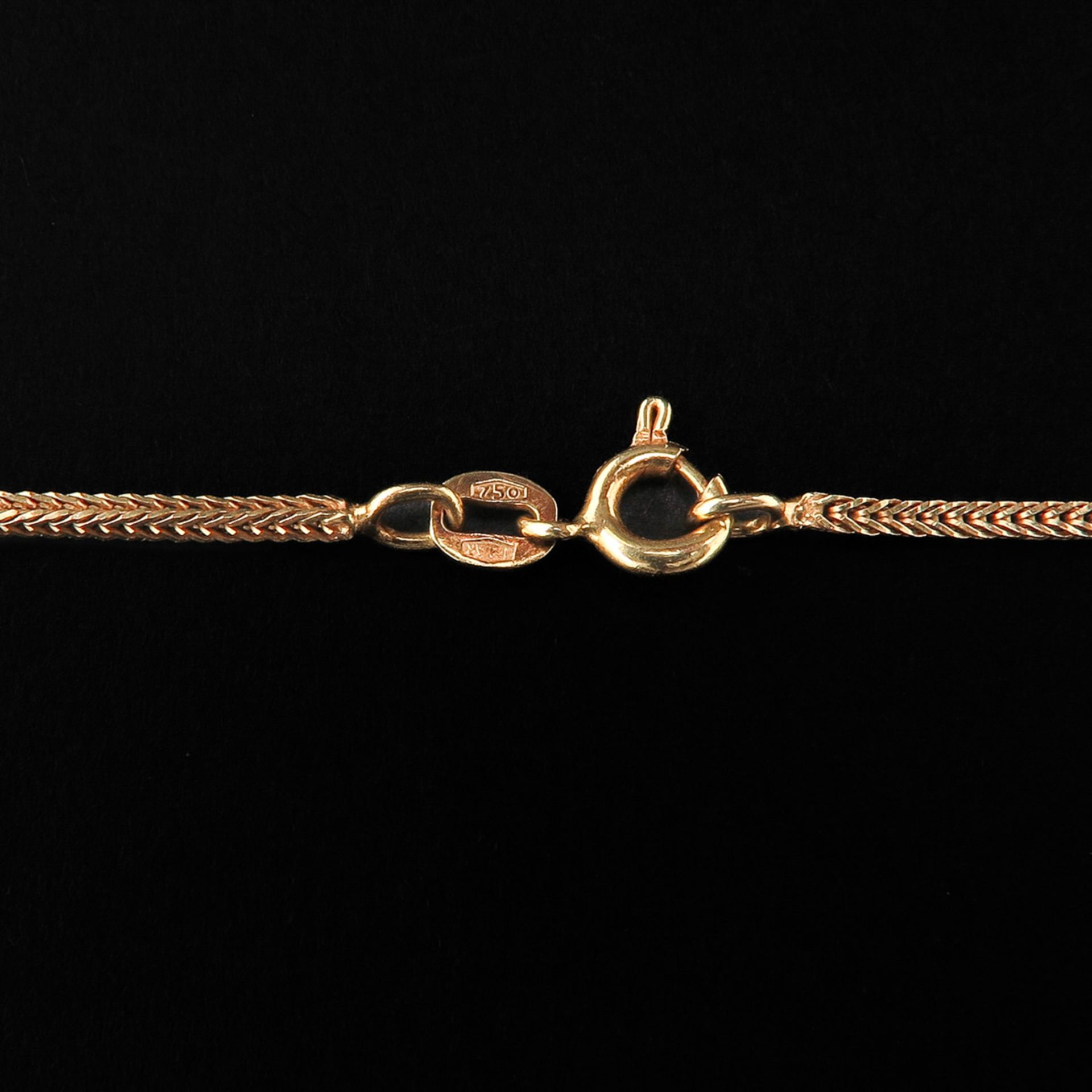 An 18k Gold Necklace with Pendant - Bild 5 aus 5